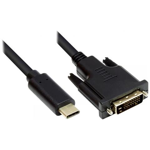 Alcasa Gc-m0110 2m Usb C Dvi-d Nero Cavo E Adattatore Video - Foto 1