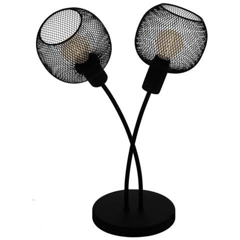 Lampada Da Scrivania Moderna Wrington 1 2 Luci Acciaio Nero - Foto 1