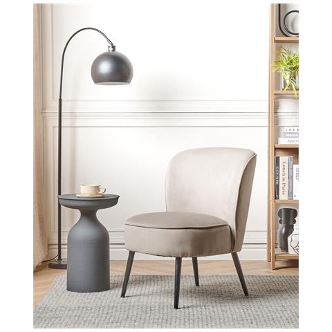 Poltrona Velluto Grigio Talpa Voss - Foto 1