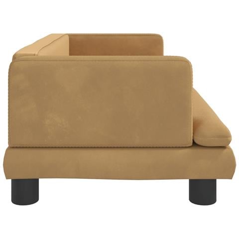 Divano Per Bambini Marrone 80x45x30 Cm In Velluto - Foto 2