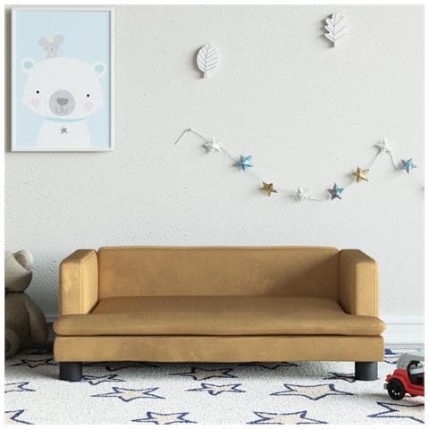 Divano Per Bambini Marrone 80x45x30 Cm In Velluto - Foto 6