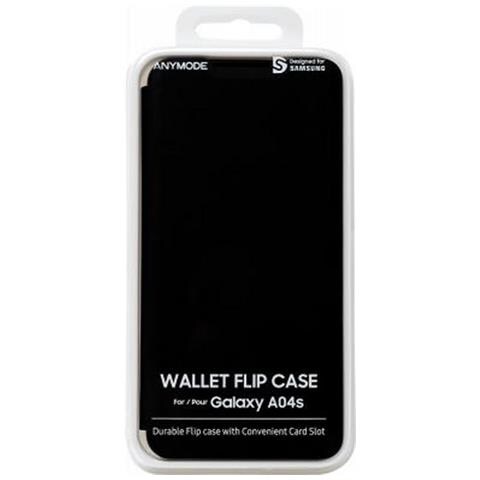 Custodia Per Galaxy A04s Folio Flip Wallet Con Portacarte, Nero - Foto 5