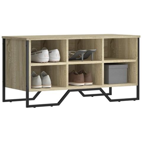 Scarpiera Rovere Sonoma 90x38x45,5 cm in Truciolato - Foto 1