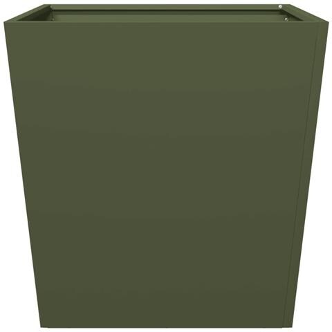 Fioriere da Giardino 2 pz Verde Oliva 50x50x50 cm in Acciaio - Foto 2