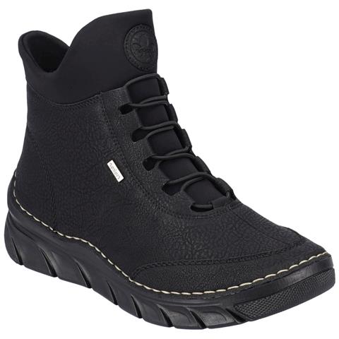 Black Casual Closed Ladies Mid Height Boots Stivaletti Pelle Sintetica Scarpe Donna Nero Eu 38, 55069-00 - Foto 1