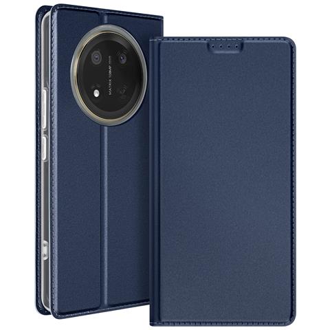 Custodia Per Honor Magic 7 Lite Effetto Satinato Porta Carte Supporto, Blu Scuro - Foto 2