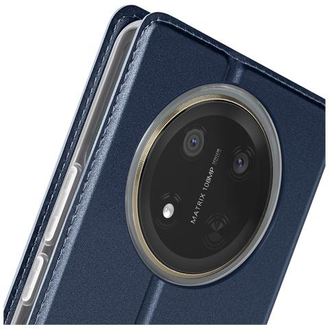 Custodia Per Honor Magic 7 Lite Effetto Satinato Porta Carte Supporto, Blu Scuro - Foto 5