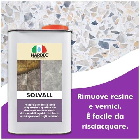 Solvall 1lt - Pulitore Sfilmante Per Materiali Lapidei - Foto 2