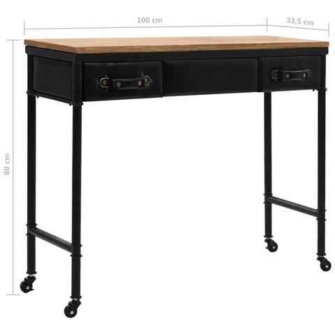 Tavolo Consolle In Mdf E Legno Di Abete 100x33,5x80 Cm - Foto 8