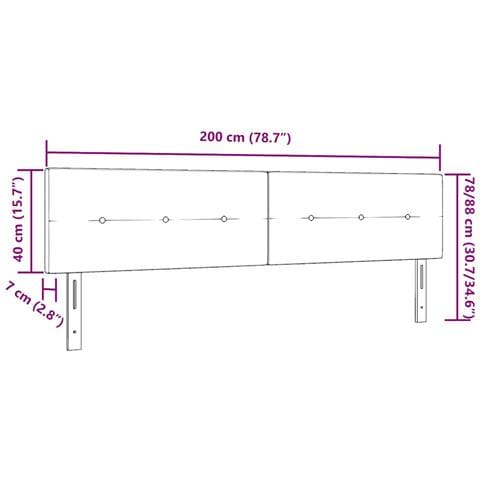 Testiera  con bottoni imbottiti crema 200 cm in tessuto - Foto 9