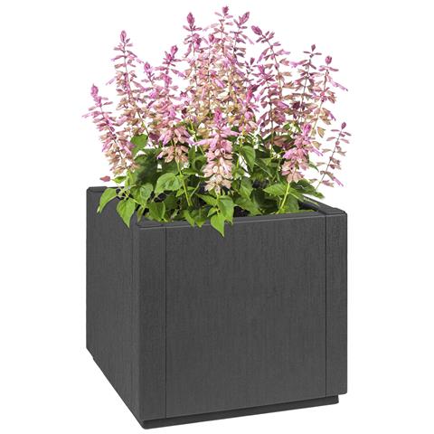 Fioriera da Giardino Grigio Scuro 36x36x35 cm in PP - Foto 2
