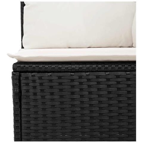 Set Divani da Giardino con Cuscini 8 pz Nero in Polyrattan - Foto 9