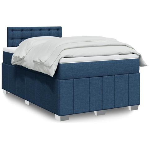 Giroletto a Molle con Materasso Blu 120x190 cm in Tessuto - Foto 2
