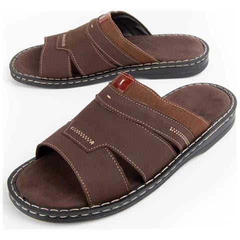 Sandalo Beira9 Marrone Marrone Pelle Naturale - Foto 1