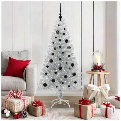 Albero di Natale con 150 LED con supporto Argento 150 cm PET - Foto 2