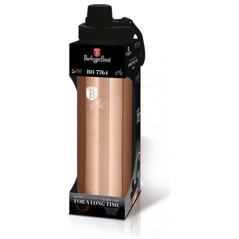 BH-7764 Borraccia sportiva in acciaio inossidabile color oro rosa da 720 ml - Foto 8