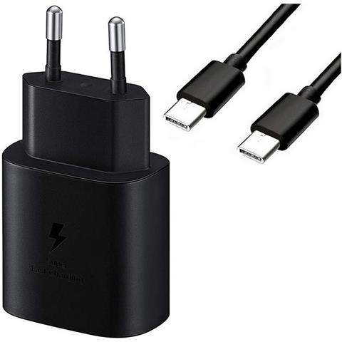 Samsung Caricabatterie Fast Charging Originale Rapido Casa Da Rete Usb-c Type C Ep-ta800 25w Black - Foto 2