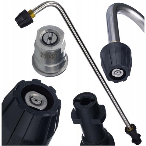 Lancia Ugello Angolare 90° 80 Cm - Compatibile Con Idropulitrice Kärcher K2-k7 | Pressione Max 160 Bar | Filettatura M18 - Foto 1