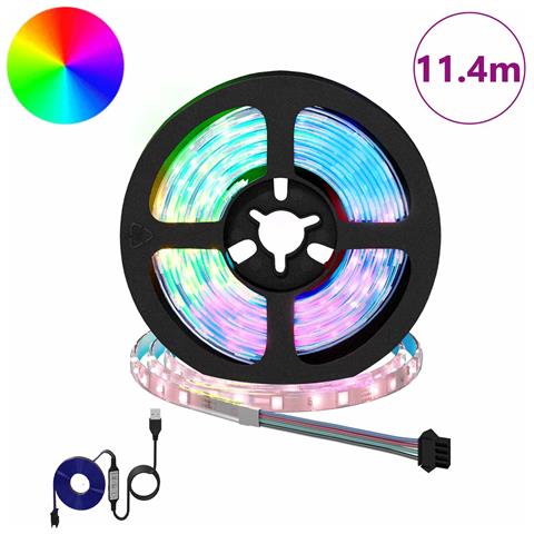 Striscia LED 12 pcs Nero e trasparente 950 mm Rame e plastica - Foto 2