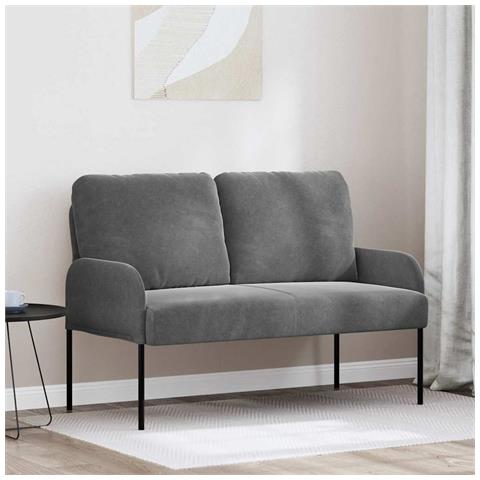 Divani con cuscino 110cm Grigio scuro Legno compensato - Foto 2