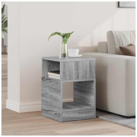 Tavolino Grigio Sonoma 30,5 x 30 x 45 cm Legno multistrato - Foto 2