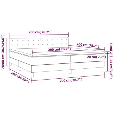 Giroletto a Molle con Materasso Cappuccino 200x200cm Similpelle - Foto 7