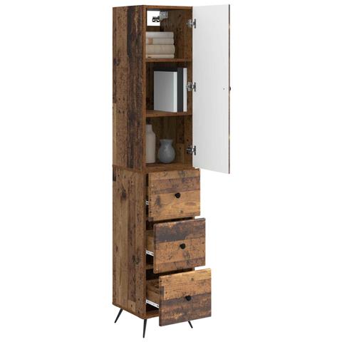 Set di armadi 2 pcs Legno antico 34,5 x 34,5 x 90 cm - Foto 2