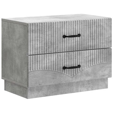 Armadio da Notte Grigio Cemento 62 x 34,5 x 44,5 cm - Foto 1