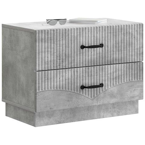 Armadio da Notte Grigio Cemento 62 x 34,5 x 44,5 cm - Foto 2