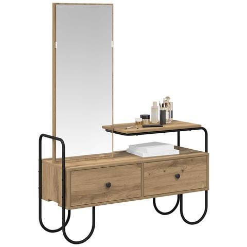 Tavolo da Trucco Rovere Artigianale Legno ingegnerizzato - Foto 2