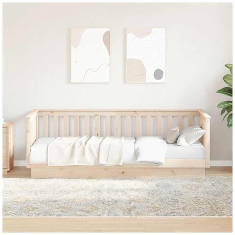 Lettino da giorno senza Materasso 90x200 cm in Legno Massello di Pino - Foto 2