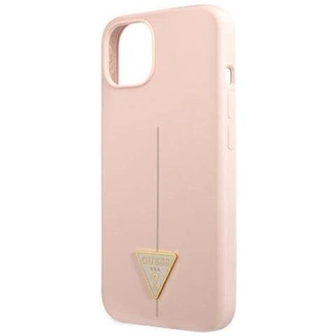 Guess Guhcp13msltgp Custodia Per Iphone 13 6,1 Rosa /rosa In Silicone A Forma Di Triangolo - Foto 1