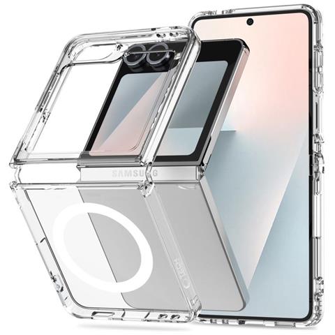 Custodia Per Telefono Samsung Galaxy Z Flip 6/7 Fe Trasparente Magsafe Flexair - Foto 1