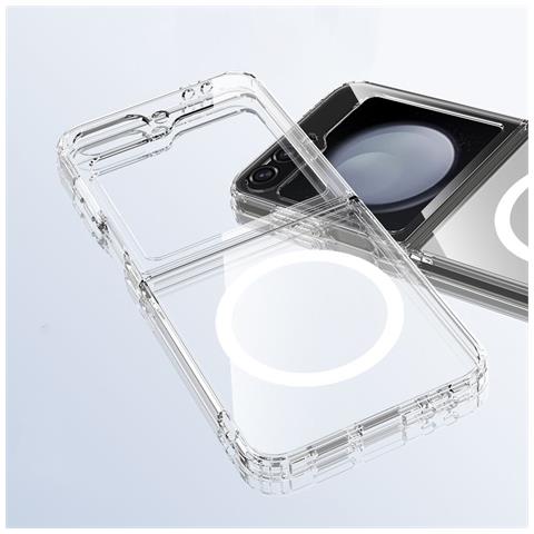 Custodia Per Telefono Samsung Galaxy Z Flip 6/7 Fe Trasparente Magsafe Flexair - Foto 2