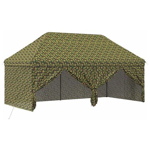 Tendone con 4 Pareti Laterali 2,9 x 5,8 m Camouflage Militare - Foto 1