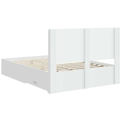 Struttura del letto con stoccaggio e testata Bianco - Foto 10