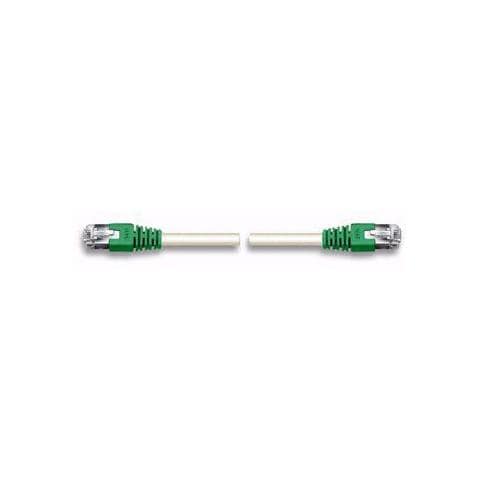 ICOC CROSS-010 - Cavo di rete Patch Cross in Rame Cat. 5e Verde / Grigio SF / UTP 1 mt - Foto 1
