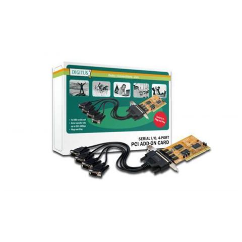Scheda Aggiuntiva Interfaccia Seriale Rs232 PCI 9 Poli Maschio 4 Porte - Foto 1