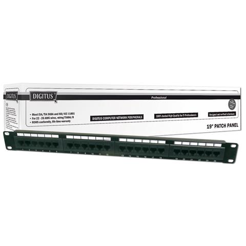 Pannello Patch 19" Non Schermato Utp 48 Porte 8 Poli Rj45 Per Reti Categoria 6 - 2 Unita' - Foto 1