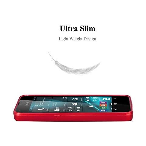 Custodia Compatibile Con Nokia Lumia 550 In Rosso Metallico - Coperchio Protettivo In Silicone Tpu Flessibile - Foto 2