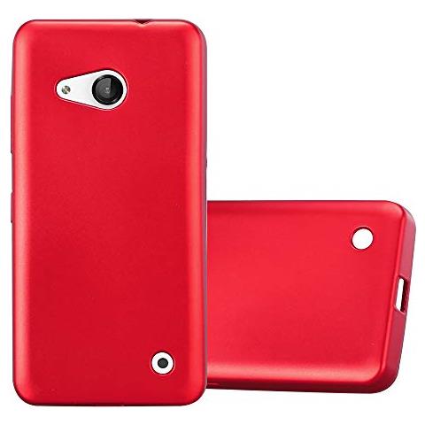 Custodia Compatibile Con Nokia Lumia 550 In Rosso Metallico - Coperchio Protettivo In Silicone Tpu Flessibile - Foto 1
