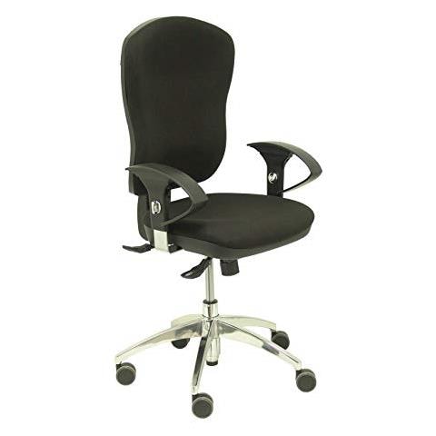 Silla Moral Sincro Tela Negra Brazos Regulables - Foto 1