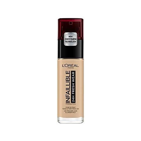 L'oréal Paris Fondotinta Liquido Coprente Infaillible Lunga Tenuta 24h, Formula Waterproof Idratante, 120 Vanille - Foto 1