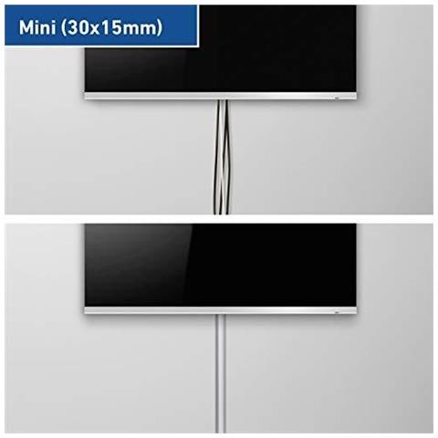 Eu 1d3015a Eh Mini Trunking Cavo Elettrico Management Solution Autoadesivo Cord Cover - 30mm (w) X 15mm (h) - Effetto Alluminio (1-metri Di Lunghezza)  - Foto 4