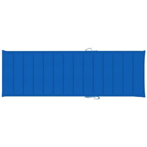 Lettino Prendisole Doppio e Cuscini Blu Reale Pino Impregnato - Foto 2