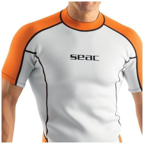 Sottomuta Fit Short Uomo 2mm Xxl Bianco / arancione - Foto 2