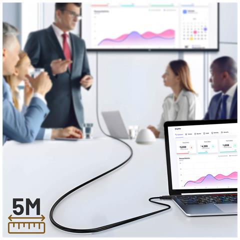 Adattatore Video 5 Metri Da Hdmi Maschio Verso Dvi Femmina, Full Hd 1080p - Foto 15