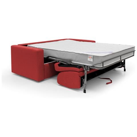 Kansas Divano Letto Matrimoniale Alto 20 Cm. Impermeabile T13 Rosso - Foto 2
