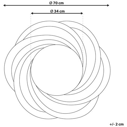 Specchio Treban 70 Cm 70 Cm Argento - Foto 2