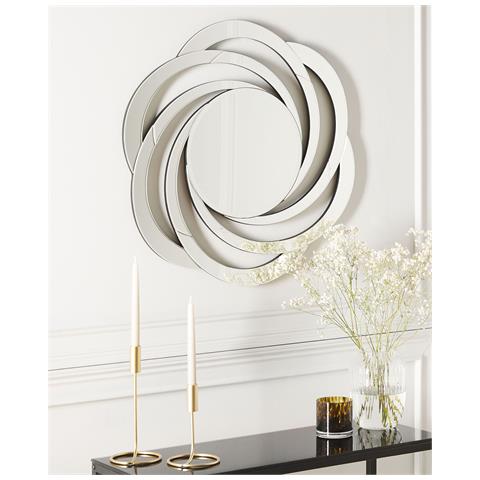 Specchio Treban 70 Cm 70 Cm Argento - Foto 1